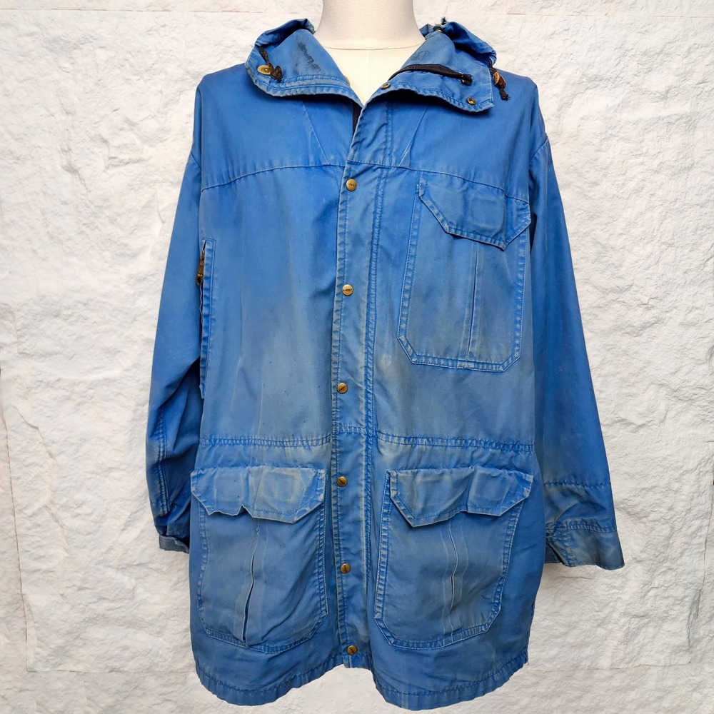 Vintage‎ 70s Camp 7 Thrashed Mountain Parka Venture Cloth  Jacket Blue USA XL